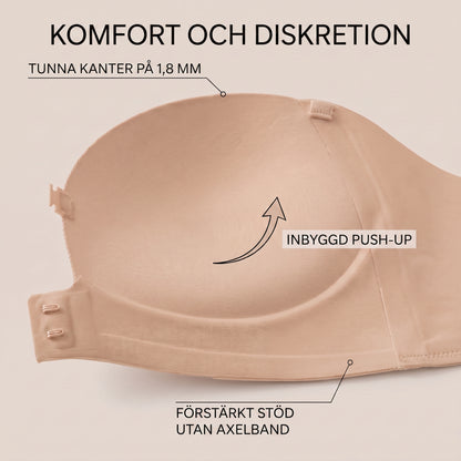 AXELBANDSLÖS PUSH-UP BH MED KNÄPPNING FRAMTILL NELYORE